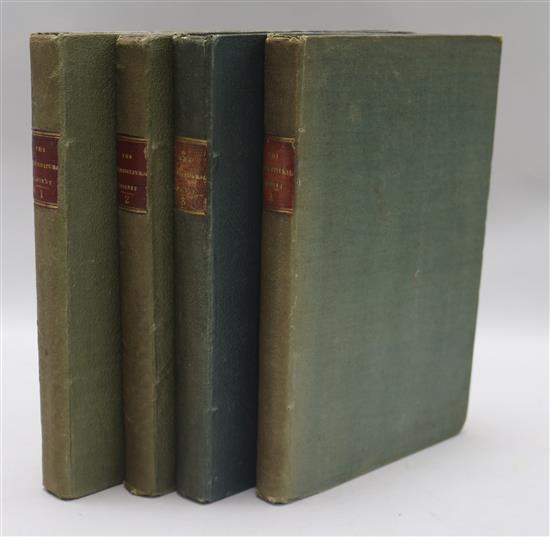 Harrison, Joseph - The Floricultural Cabinet, 4 vols, 8vo with handcoloured plates, London 1834-36